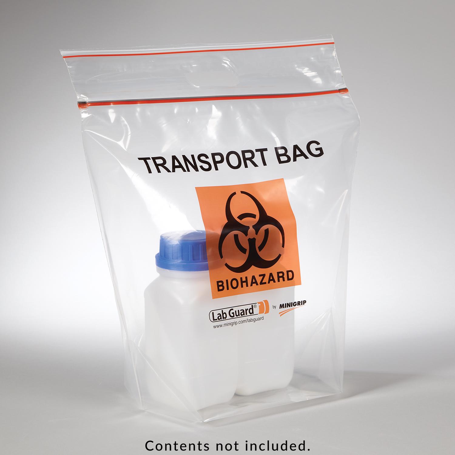 Biohazard Transport Bags, 12-3/4 x 12 x 6 - 18359 - Health Care