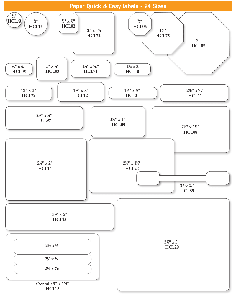 Printed label sizing