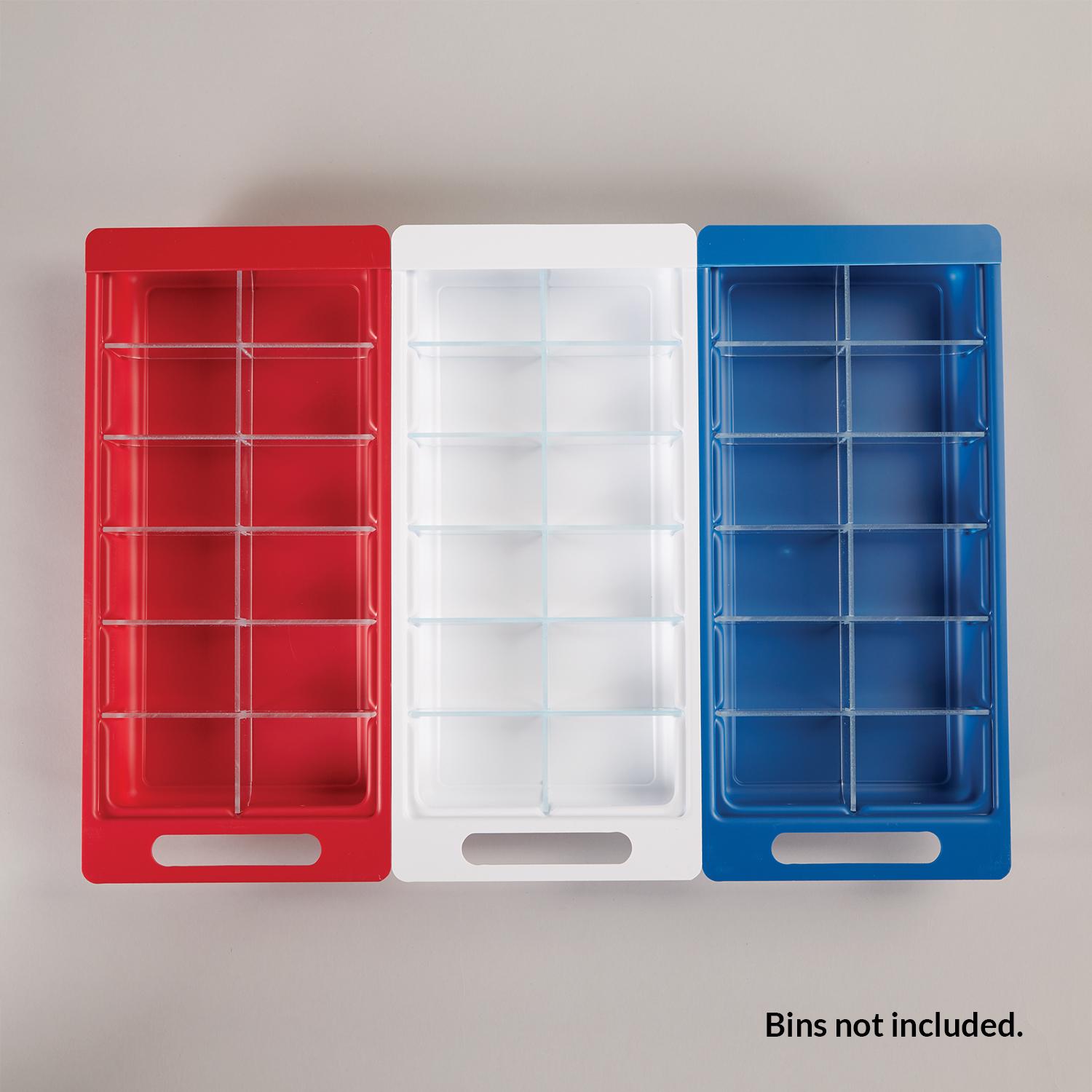 HCL® Clear Divider Set for One-Third Size Colored Crash Cart Boxes
