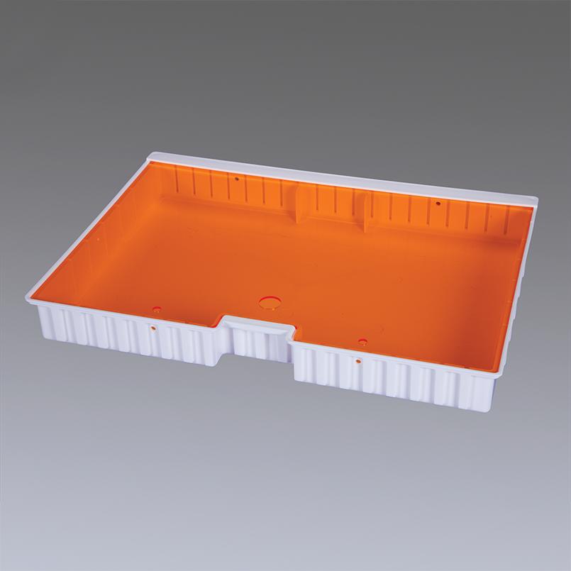 Full-Size Crash Cart Box with Amber Slide-In Lid - Health Care