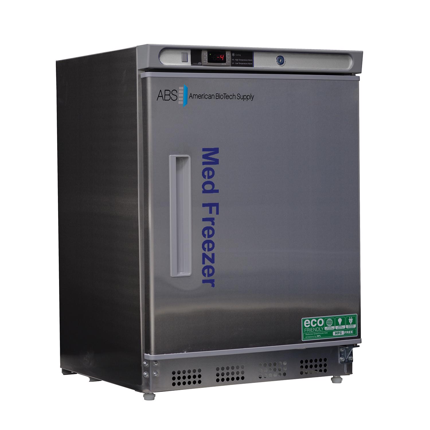 ABS Undercounter Stainless Steel Pharmacy/Vaccine Freezer, 4.2 cu