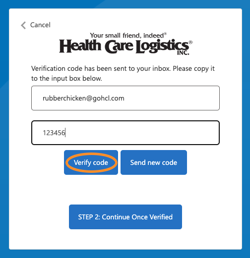 Register Step 3 Enter Code
