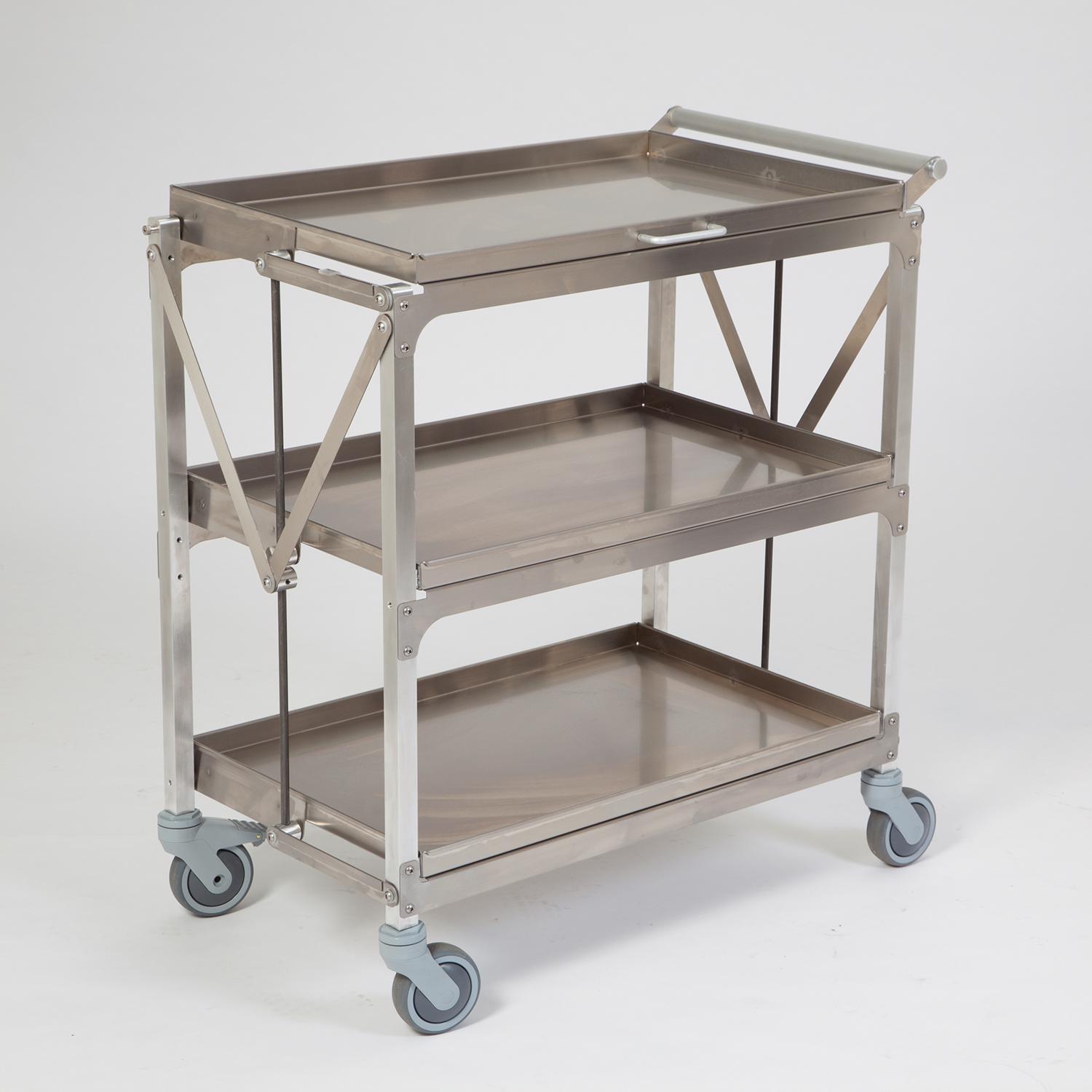 Folding Stainless Steel Cart - 19306 - Health Care Logistics®