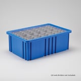 Divider Box, 16½ x 10⅞ x 5, Blue - 20707B - Health Care Logistics