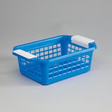 Flip and Stack Storage Basket, 9.5x3x6, Blue - 18324B - Health