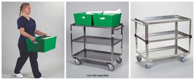Green tote and cart combo