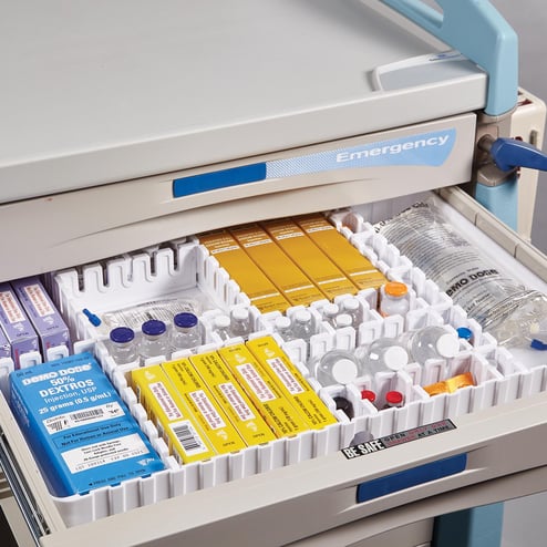 HCL® Configurable Crash Cart Box with Dividers - 20407 - Health