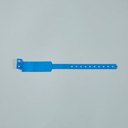 BLEU RUBANページ Vinyl Snap Wristband, 1 Inch, Blue - 15213B - Health Care Logistics®