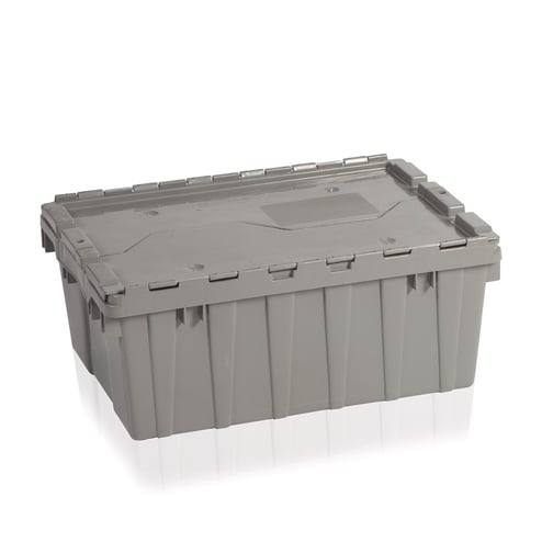 Hinged Lid Transfer Box, Dark Blue - 5532B - Health Care Logistics®