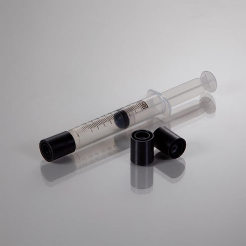 thumbnail interactive-video image 1 of Syringe Tip Cap, Luer Lock, Black 1000-pcs 1 of 12