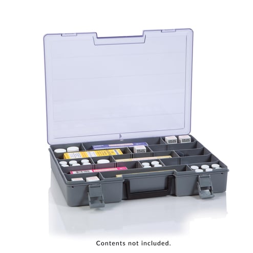 Plastic Utility Box w/ Removable Dividers, 15 x 2½ x 12 - Health