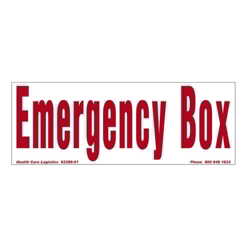 Emergency Box Label - 2388-01 - Health Care Logistics®