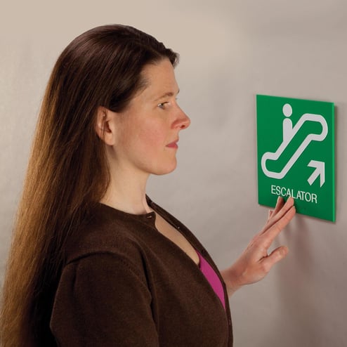 Braille signage cat