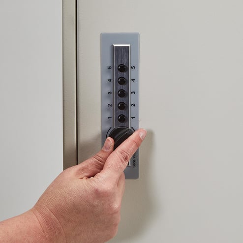HCL® Security Cabinet w/ Simplex Push Button Lock, 1 Door, 16.5