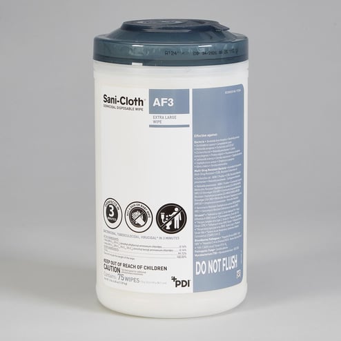 Sani-Cloth® AF3 Germicidal Wipes, 7.5 x 15, Canister, Case - 18578