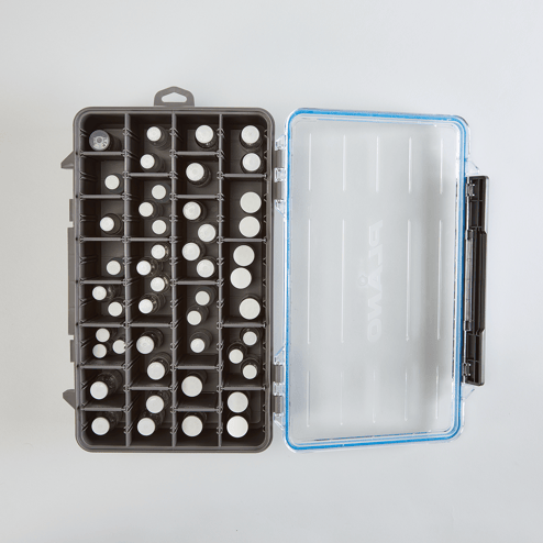 Plastic Utility Box, Single Latch, 11x2x7, Adjustable Dividers