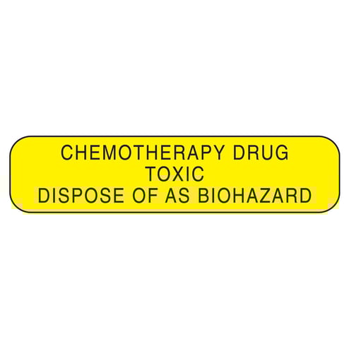 Chemotherapy Drug Dispose Of Labels, 1⅝ x ⅜