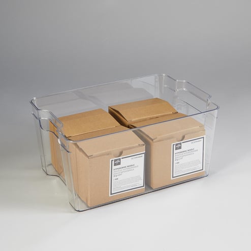 Clear Plastic Storage Bin, 9½
