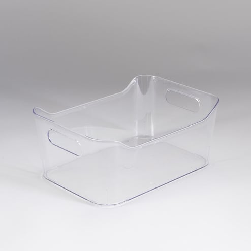 Clear Plastic Storage Bin, 9½