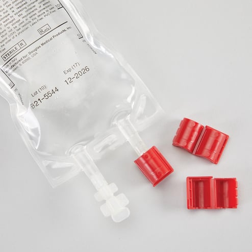 Tamper-Resistant Add-Port Caps for Baxter® Viaflex® Bags