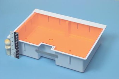 HCL® Deep Crash Cart Box w/ Amber Slide-In Lid, 4-3/4
