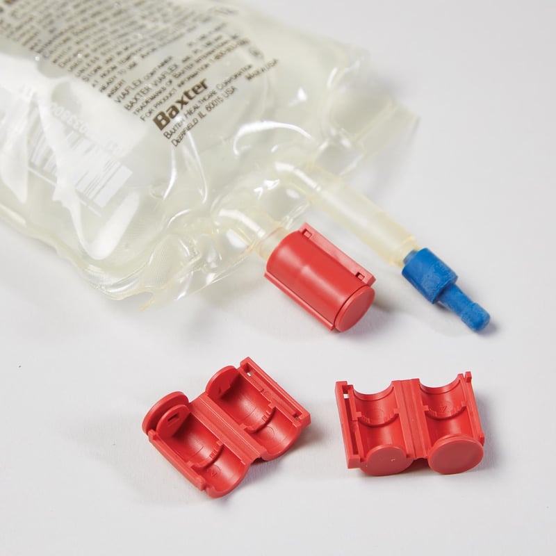 Tamper-Evident Add-Port Caps for Baxter IV Bags - 20882 - Health