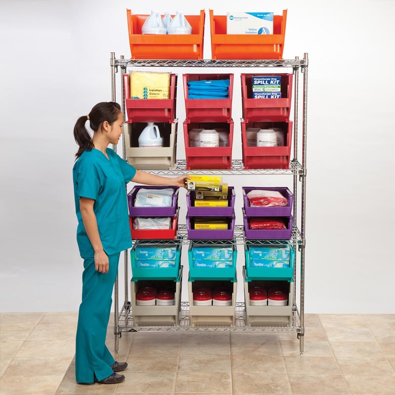 X-Large Super Tough Bin - Black - 1407K - Health Care Logistics®
